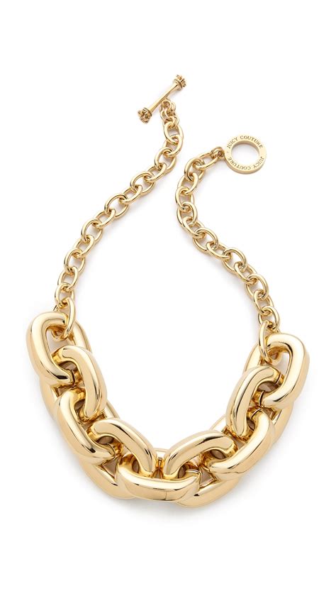 Lyst Juicy Couture Chunky Link Necklace In Metallic