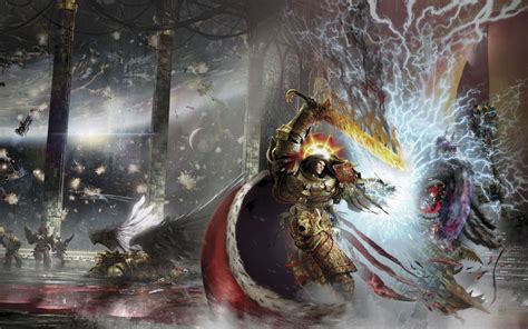 The God Emperor Vs Horus Warhammer 40k Artwork Warhammer 40000