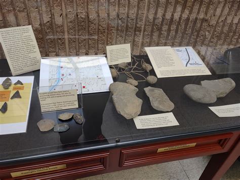 Wappinger Historical Display Case Located At Town Hall Showcasing Native American Heritage