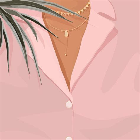 Feminine Pink Background Womens Fashion Free Vector Illustration