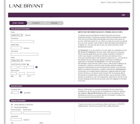 Check spelling or type a new query. How to Apply for a Lane Bryant Credit Card