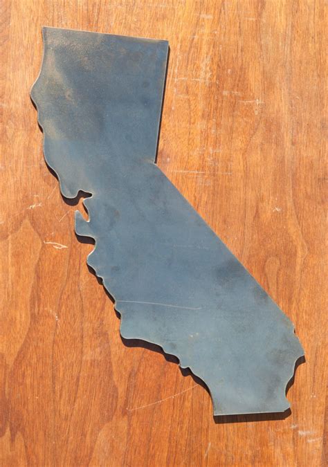 California Metal Cut Out Metal Art Hand Made Raw Steel