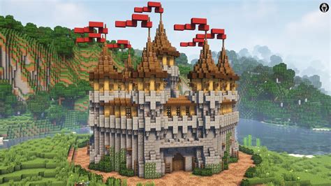Minecraft How To Build A Round Castle Tutorial Youtube