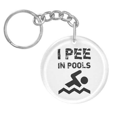 I Pee In Pools Funny Swim Swimming Swimmer Summer Keychain Pool Funny Keychain Design Funny