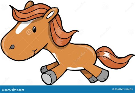 Pony Vector Cartoon Unicorn Or Baby Character Of Girlish Horse With