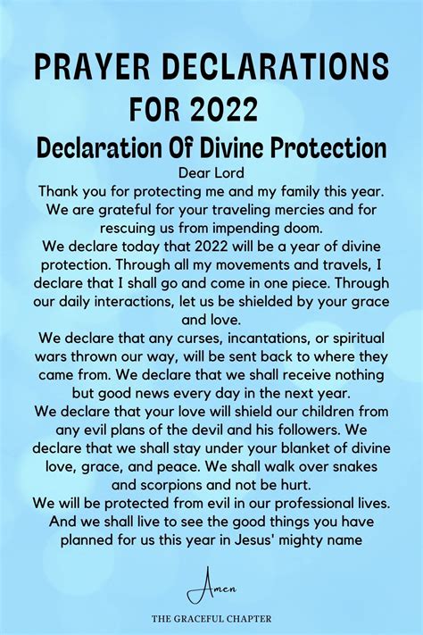 9 Prayer Declarations For 2022 The Graceful Chapter