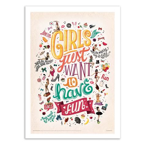 Art Poster Pop Girls Just Wanna Have Fun By Nour Tohme