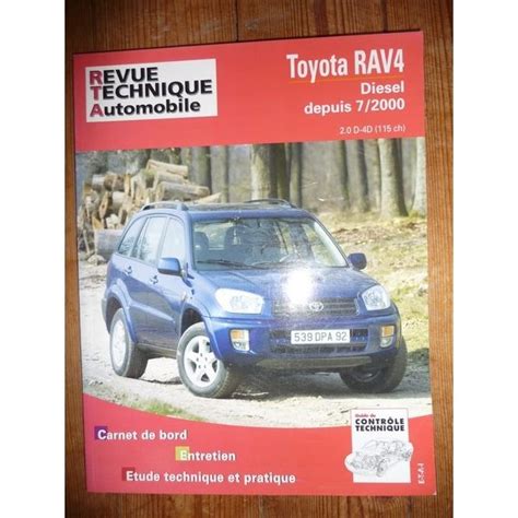 Rta Revue Technique 4x4 Toyota Rav 4 20l D 4d 115cv