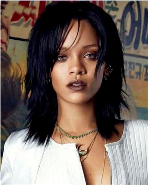 Rihanna Layered Bob Style Custom Celebrity Lace Wig With Images