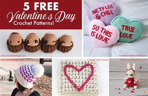 5 Free Valentines Day Crochet Patterns Chrisette Designs