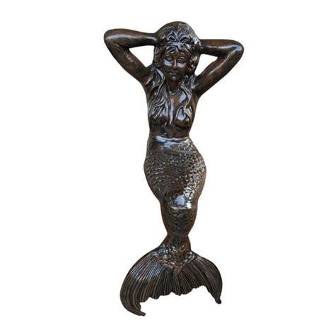 Laying Mermaid On Side Aluminum Garden Statues Aluminum Sculptures