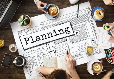 Planning Progress Solutions Guide Design Concept Stock Image Image Of