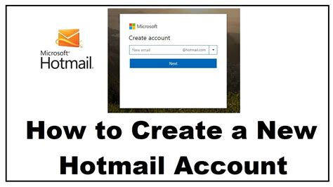 How To Create A Hotmail Account Youtube