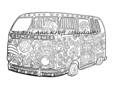 Vw Bus Coloring Pages Adult Images And Photos Finder