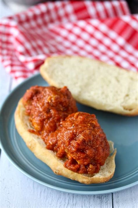 Cheesy Italian Meatball Subs With No Knead Sandwich Rolls Karens