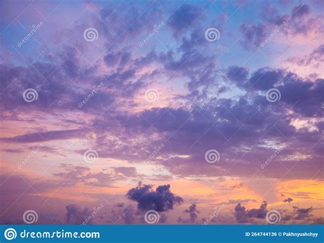 Orange Sunset Sky Sky Stock Photo Image Of Colors 264744136