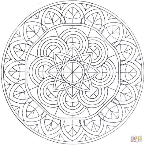Disegno Di Mandala Con Cerchi Da Colorare Disegni Da Colorare E