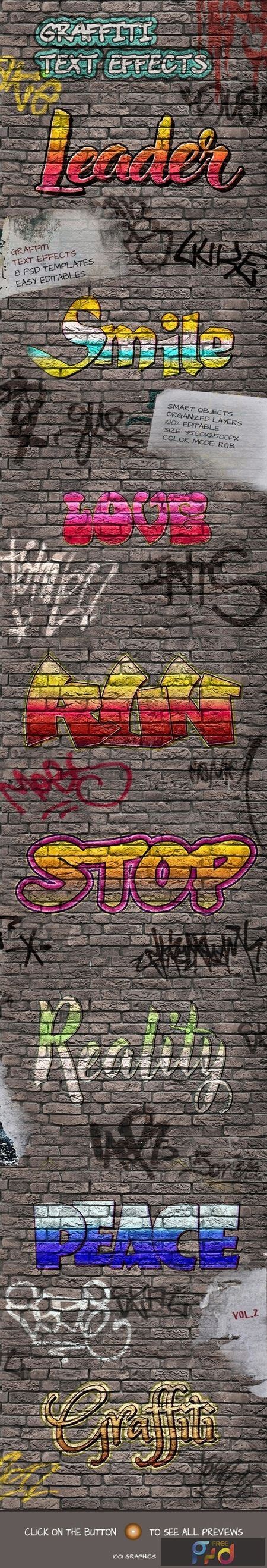 8 Graffiti Text Effects 8 Psd Templates Vol2 25033075 Freepsdvn