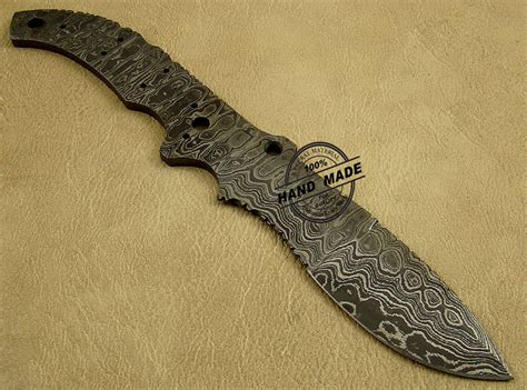 Best Damascus Skinner Blank Blade Custom Handmade Damascus Steel
