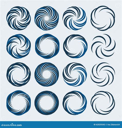 Set Of Spiral And Swirls Logo Design Elements Stock Vector Image