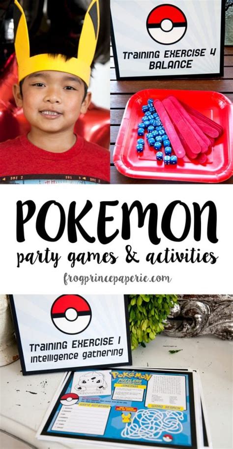 Easy Pokemon Party Games And Pokemon Party Activities Frog Prince Paperie