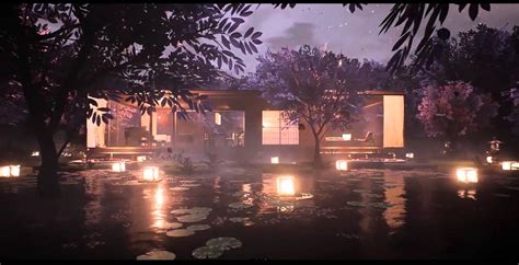 Unreal Engine 4 A Lake House By Night Youtube