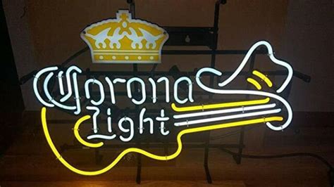 New Corona Light Guitar Crown Beer Bar Neon Light Sign 24x20 Ebay