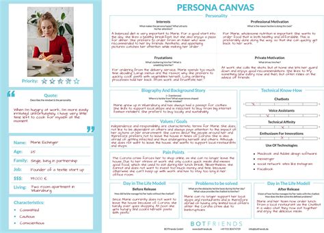 Persona Canvas Determine The Needs Of Your Chatbot Users