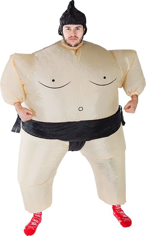 bodysocks® inflatable sumo wrestler costume adult uk toys and games