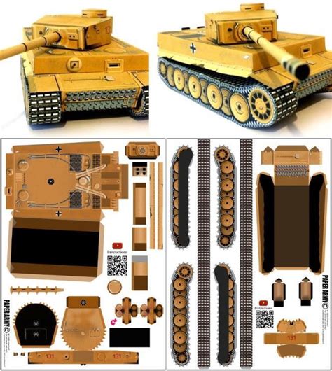 Papermau Ww2`s German Tank Tiger 131 Paper Model By Paper Army