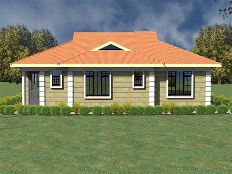 In this three bedroom house, the suite is one of the largest rooms in the house. Modern 3 bedroom House Plan Design | HPD Consult