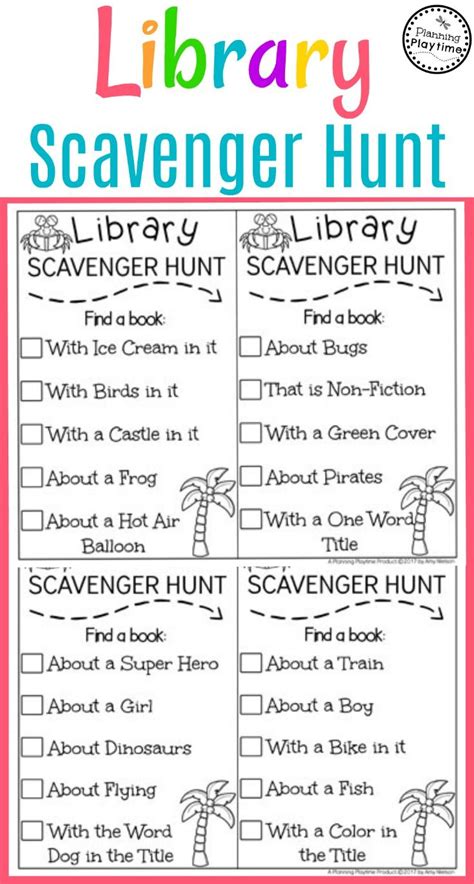 Summer Reading Activities Library Thingys School Library Lessons