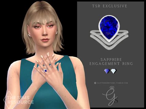 The Sims Resource Sapphire Engagement Ring