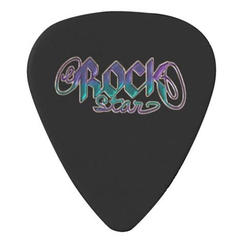 Personalized Rock Star Emblem Music Guitar Pick Music