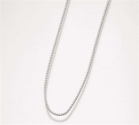 Sterling Silver Box Chain Necklace 18 And 24 Lengths — Modern Memorials