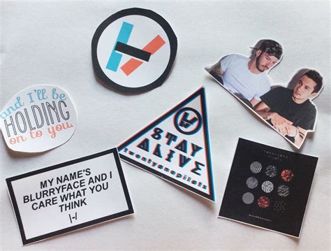 Twenty One Pilots Sticker Pack Set Of 6 By Shopblissfulisland