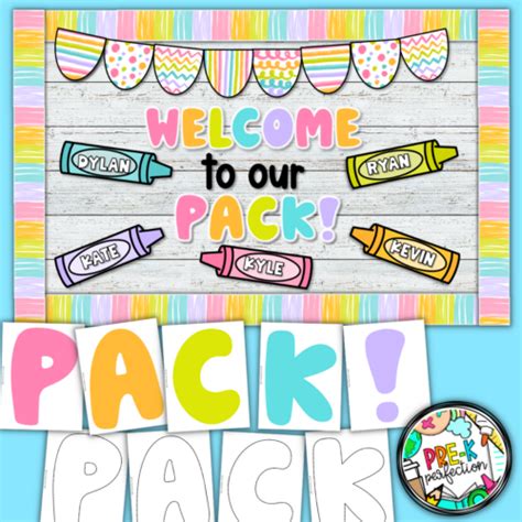 Crayon Bulletin Board Welcome To Our Pack Back To School Bulletin