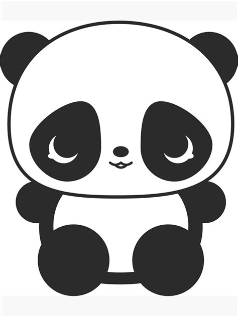 Póster Oso Panda Kawaii De Meetminnie Redbubble