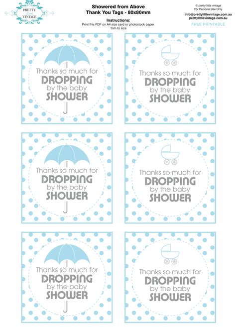 Showered from above free baby shower printables : Kara's Party Ideas Showered From Above Rain Boy Baby ...