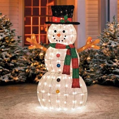Noma 5 Ft Pre Lit Led Light Up Snowman With Top Hat Outdoor