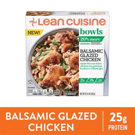 Lean Cuisine Bowls Balsamic Glazed Chicken Frozen Meal 1025 Oz