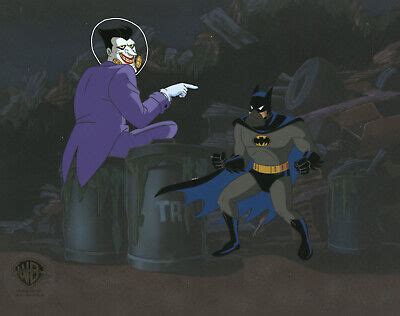 Batman Animated Series Original Production Cel Drawing Obg Joker The