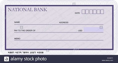 Blank Cheque Template Uk