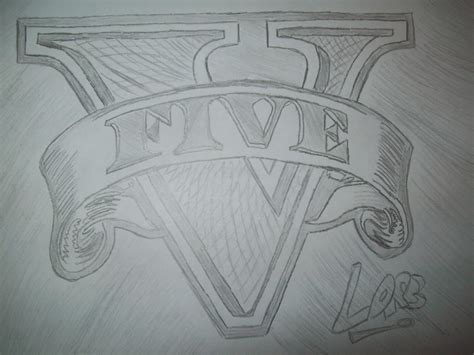 Gta V Logo Drawing By Artloredesing On Deviantart