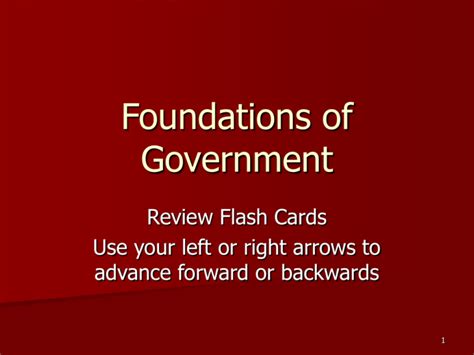 Foundations Of Government