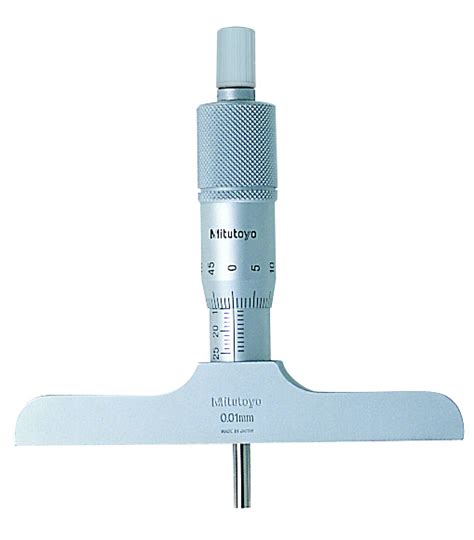 128 102 Mitutoyo Depth Micrometer 0 25mm 101mm Base 128 104 Carbide