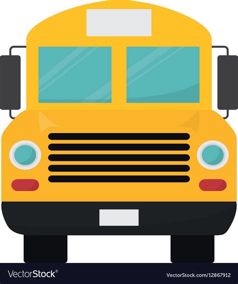 School Bus Front View Royalty Free Vector Image