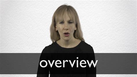 How To Pronounce Overview In British English Youtube