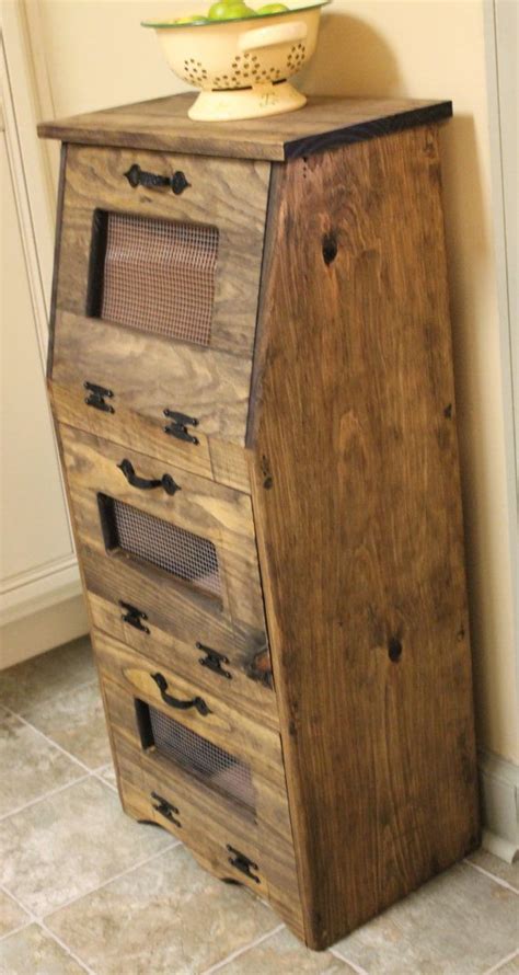 They also provide some brief instructions on the front page. Bread Box Wood Vegetable Bin Potato Onion Storage Cupboard ...