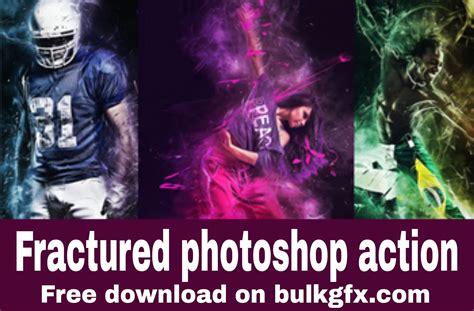 Fracture Photoshop Action Bulk Gfx